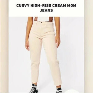 Hollister Curvy High Rise Mom Vintage Stretch Denim Tapered Ankle Jeans (26)